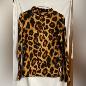Olivia Rae: Leopard Print turtle neck top